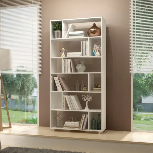 Стеллаж с 12 ячейками Loft белого цвета